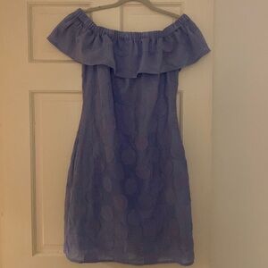 Sail to sable periwinkle off the shoulder dress xs